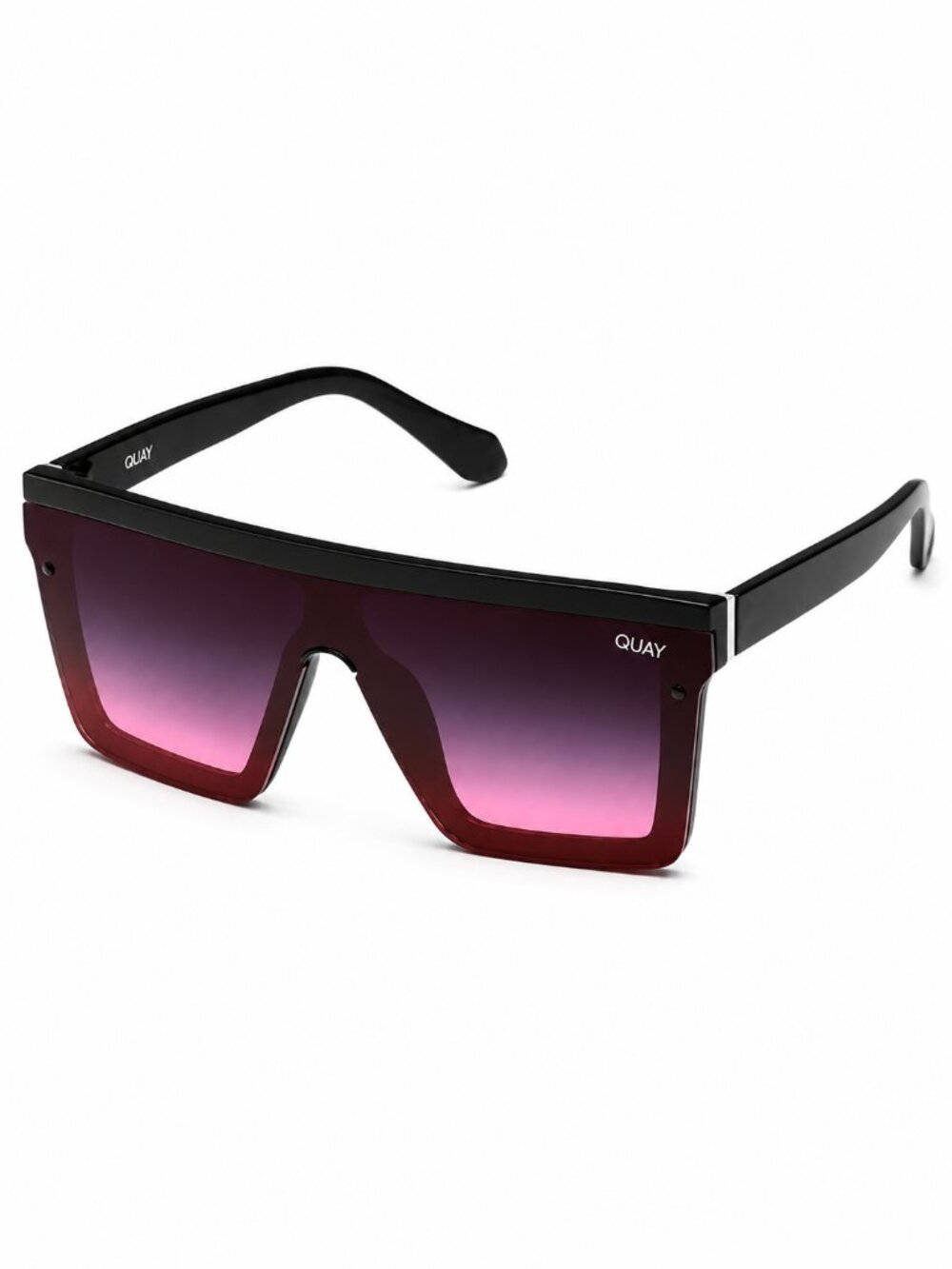 QUAY HINDSIGHT QW-000311 BLK-BLKPNK Black Frame/Black Pink Lens Sunglasses NEW!
